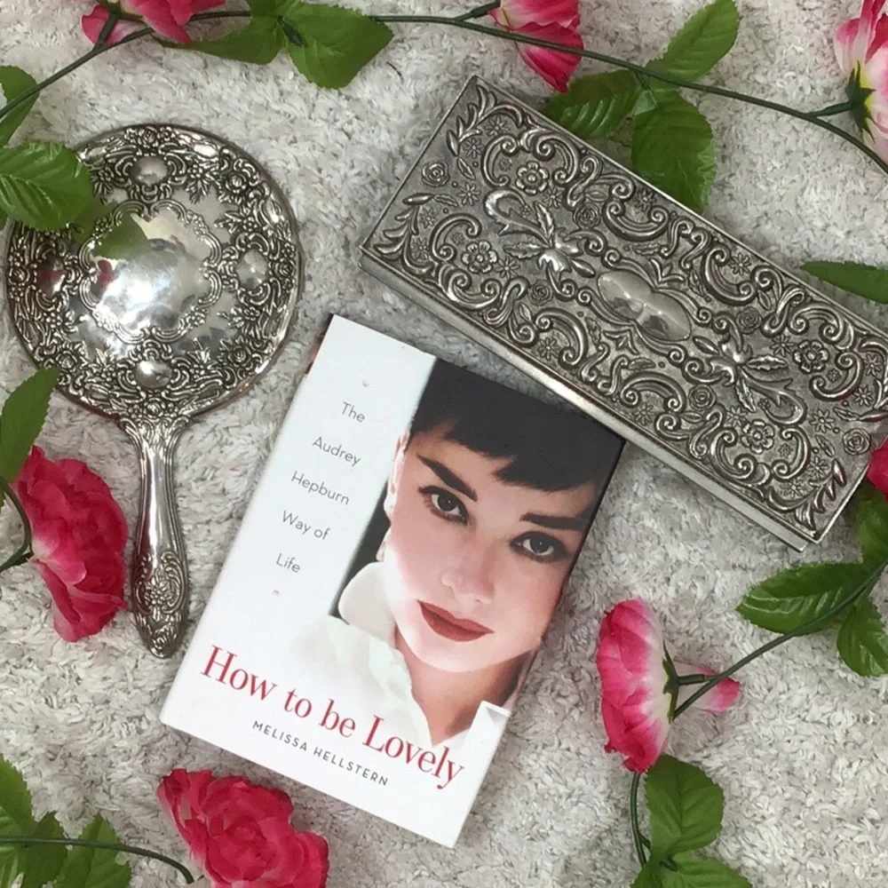 Godinger silver jewelry box and hand mirror